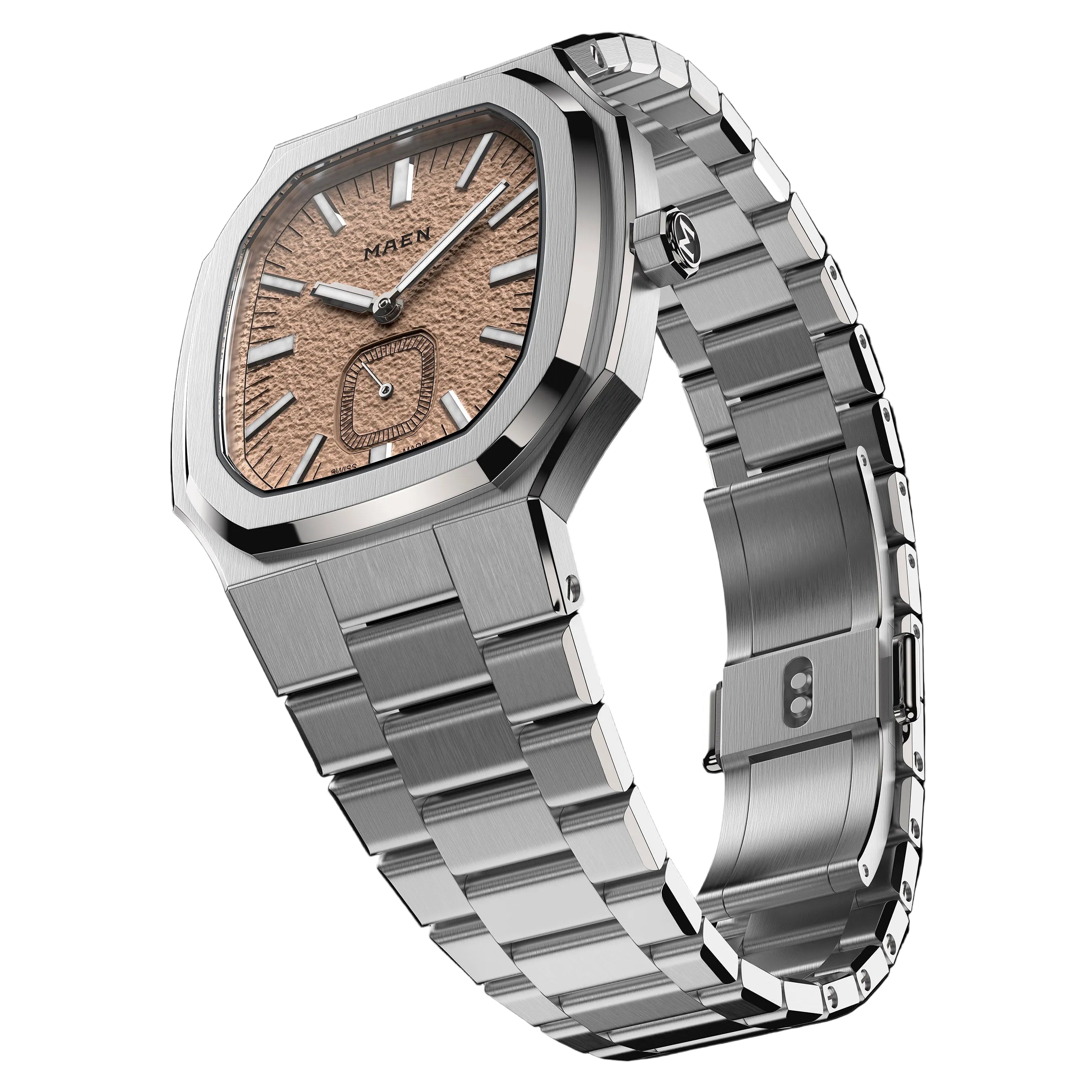 MAEN Manhattan 37 Ultra Thin Salmon Manual Wind Movement Watch M2.2.3
