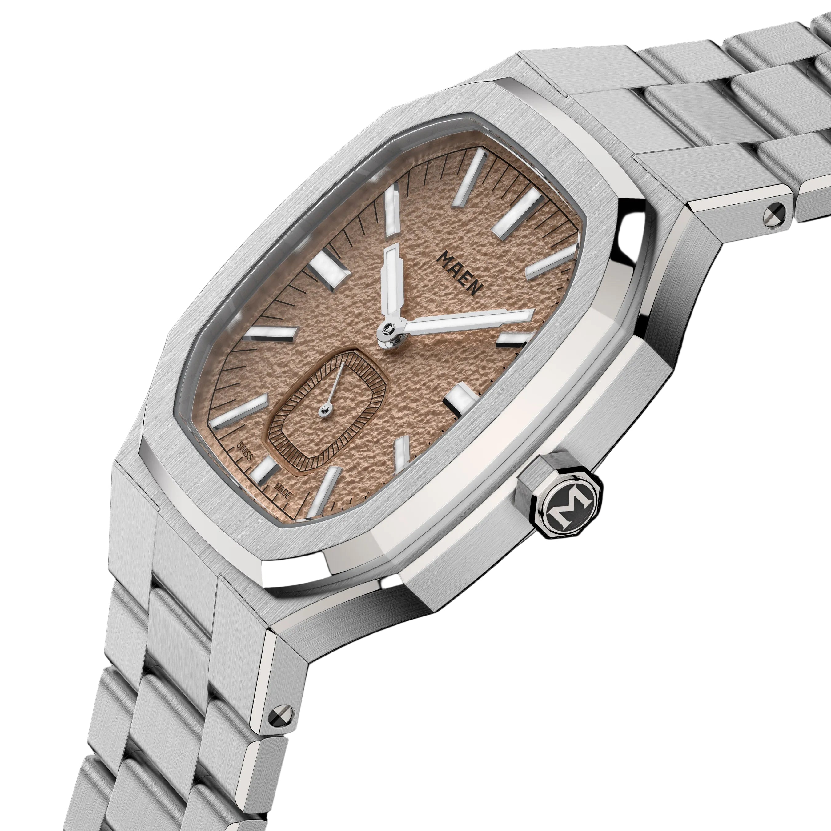 MAEN Manhattan 37 Ultra Thin Salmon Manual Wind Movement Watch M2.2.3