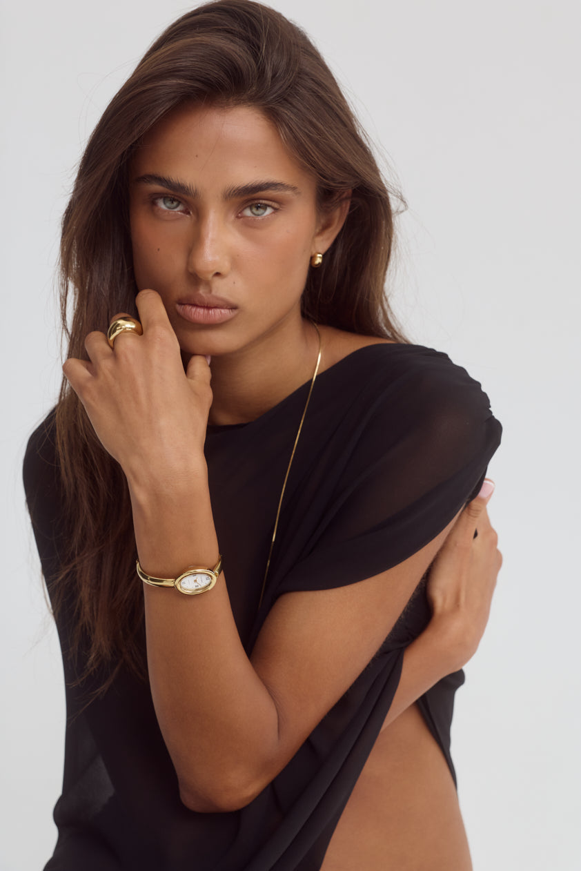 Cendré Kate White Dial 18K Gold Women's Watch — view 6