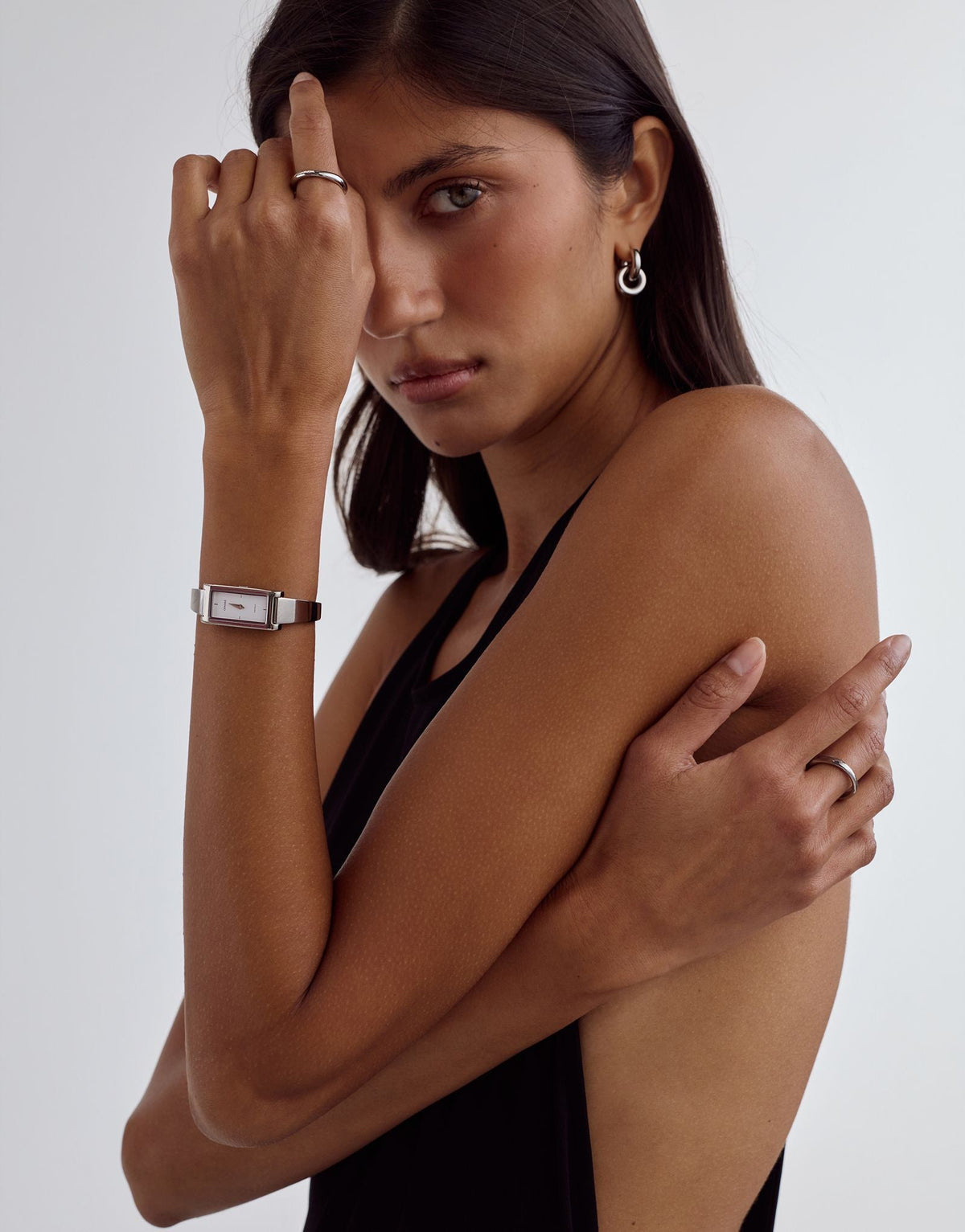 Cendré Mara Rectangular Silver Steel CEN657 - view 6