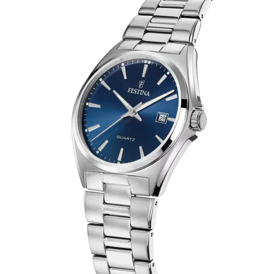 Elegant Steel-Strapped Blue Festina Watch F20552/3 - A Blend of Sophistication and Functionality