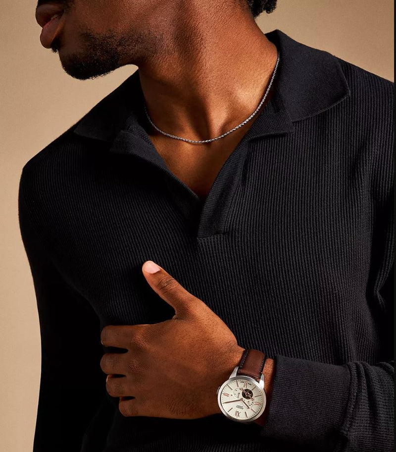 Fossil Townsman Multifunction Brown Leather Strap Watch ME3266