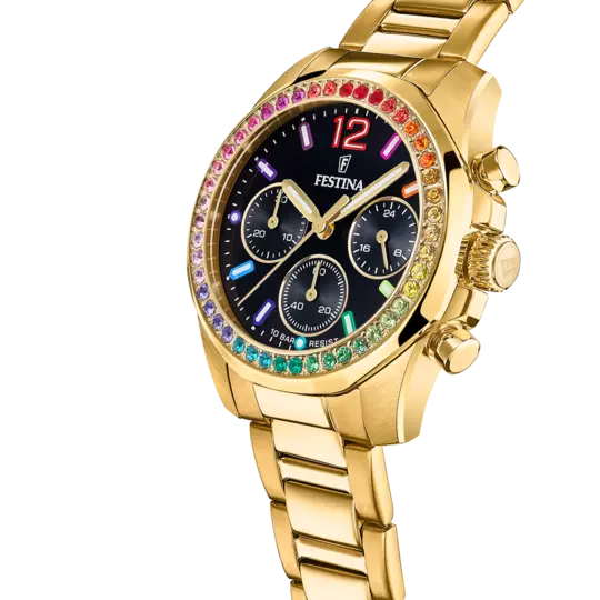 Festina Black Dial Stainless Steel Strap Women's Watch F20609/3