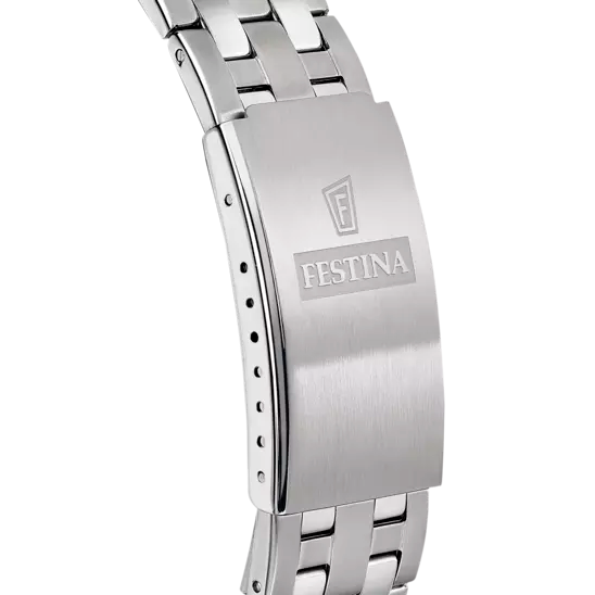 Elegant Festina F20357/3 Men's Classic Watch with Blue Dial and Stainless Steel Strap