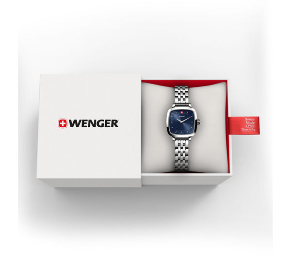 Wenger Vintage Classic 27mm Blue Dial Stainless Steel Watch 01.1911.103