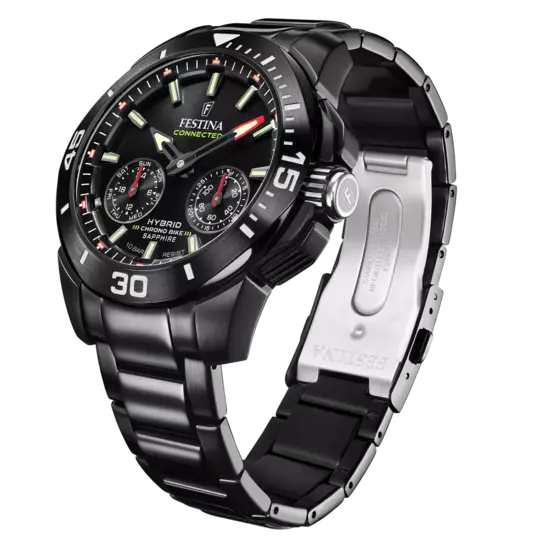 Festina Connected Black Dial Black Stainless Steel Strap 316L Men's Watch F20648/1