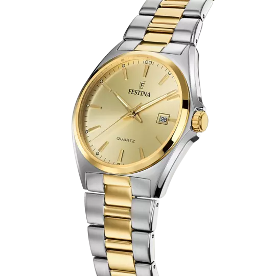 Festina Men's Elegance Stainless Steel Watch with Champagne Dial F20554/3