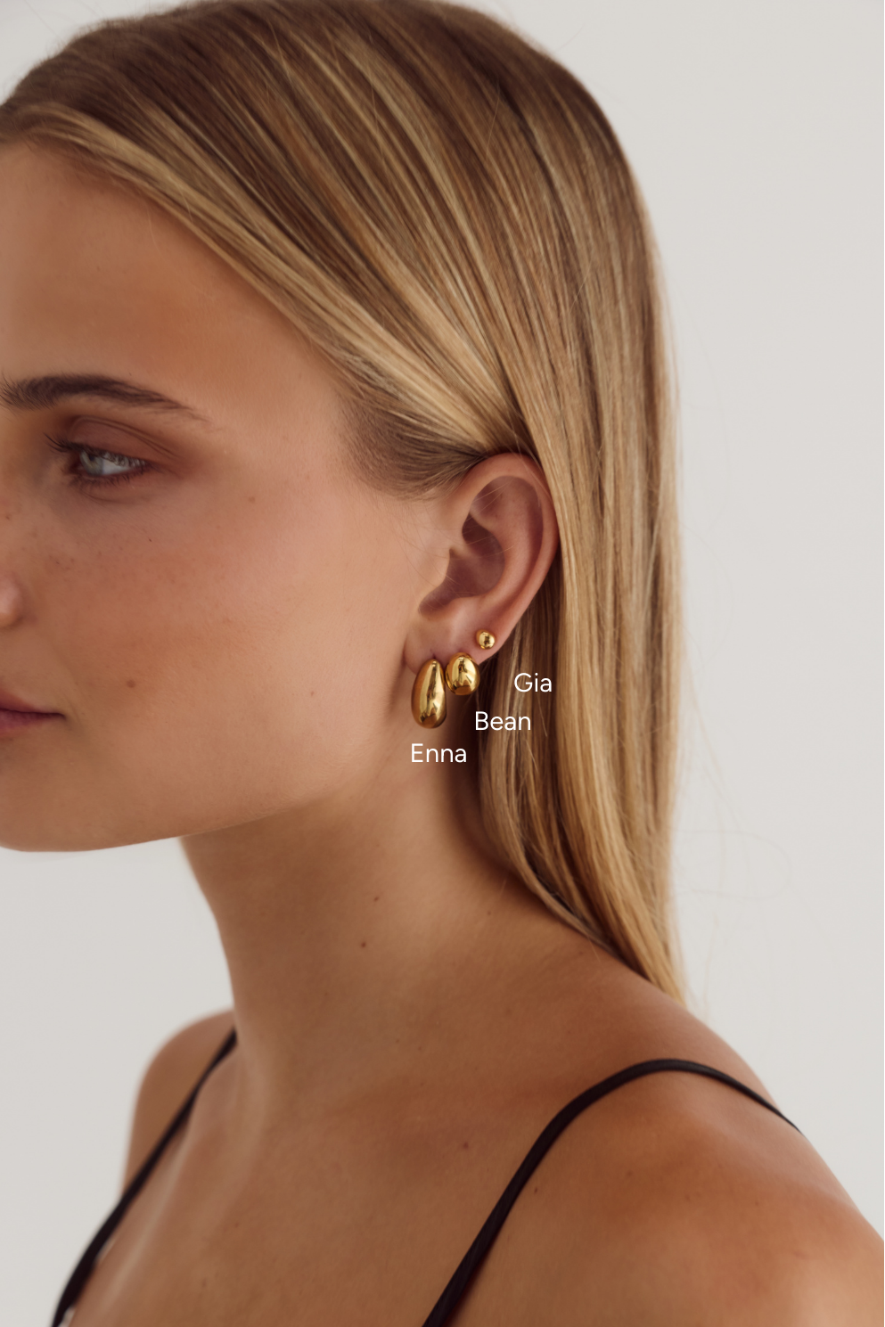 Cendré Enna 18K gold earrings product shot