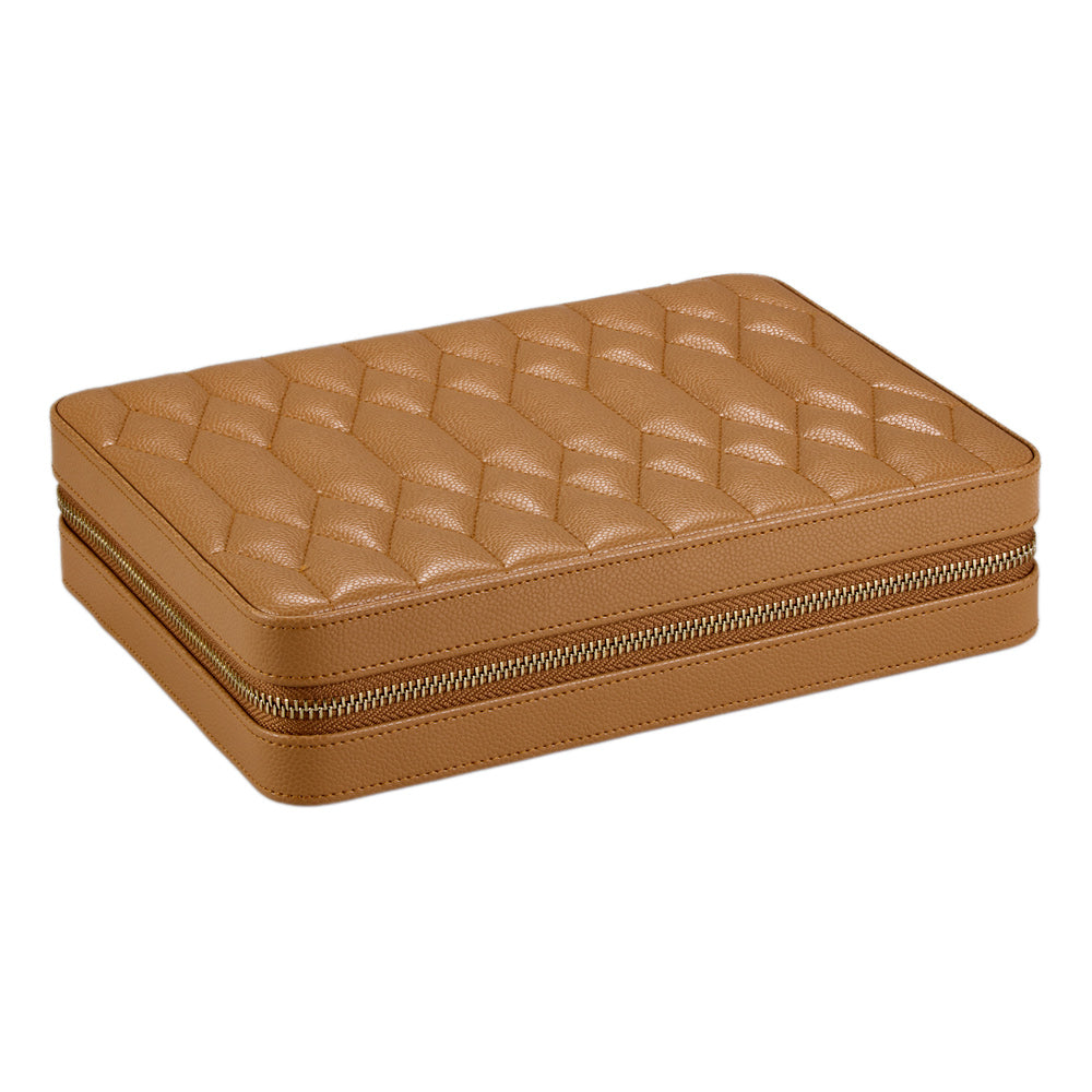 Wolf Lauren Large Zip Case in caramel recycled vegan leather — view 4