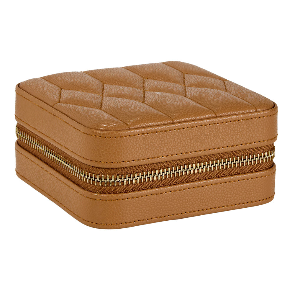 Wolf Lauren Zip Travel Case in caramel recycled vegan leather — view 5