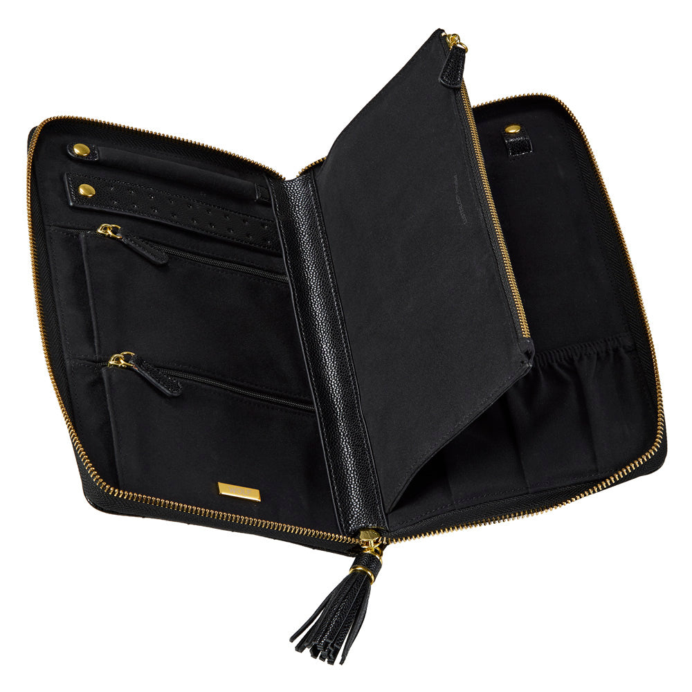 Wolf Lauren Large Portfolio in black recycled vegan leather — view 2