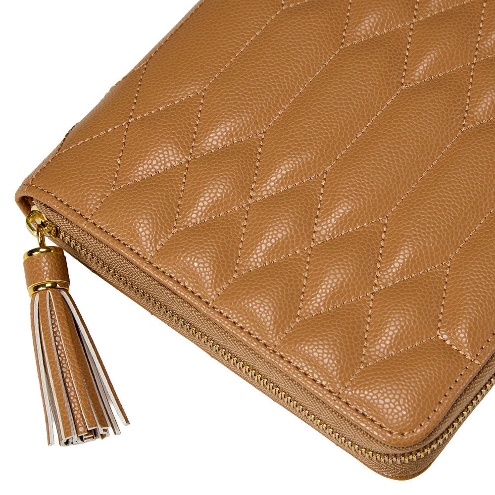 Wolf Lauren Large Portfolio in caramel recycled vegan leather — view 5