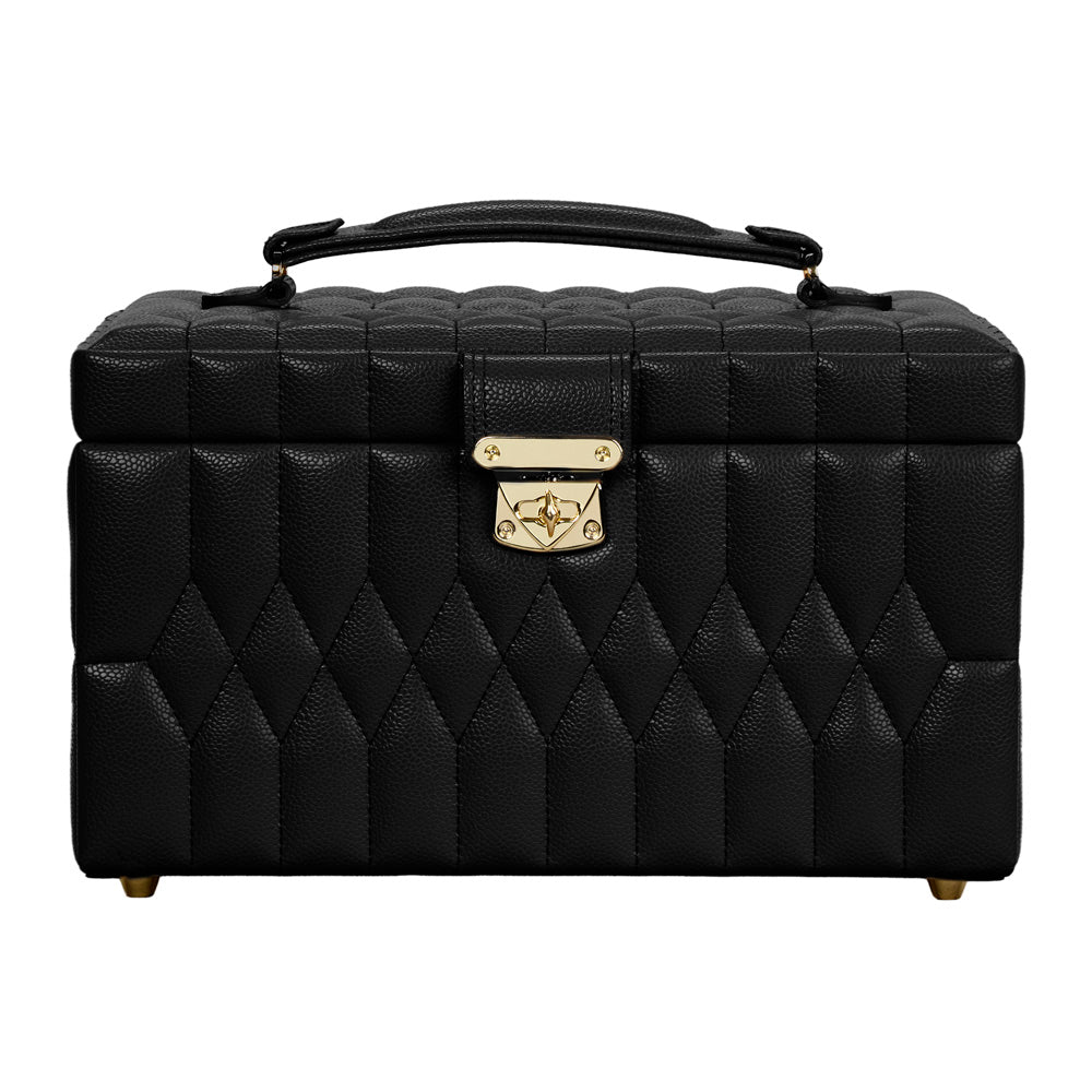 Wolf Lauren Medium Jewellery Box in black recycled vegan leather — view 2