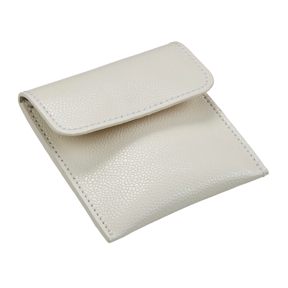 Wolf Lauren Medium Jewellery Box in ivory recycled vegan leather — view 6