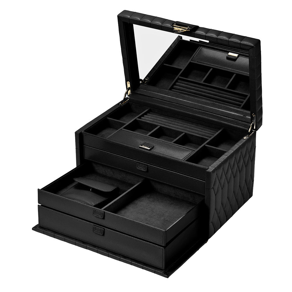 Wolf Lauren Large Jewellery Box in black recycled vegan leather — view 11