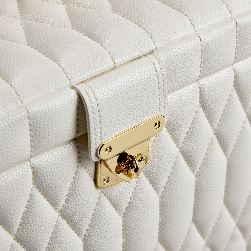 Wolf Lauren Large Jewellery Box in ivory recycled vegan leather — view 6