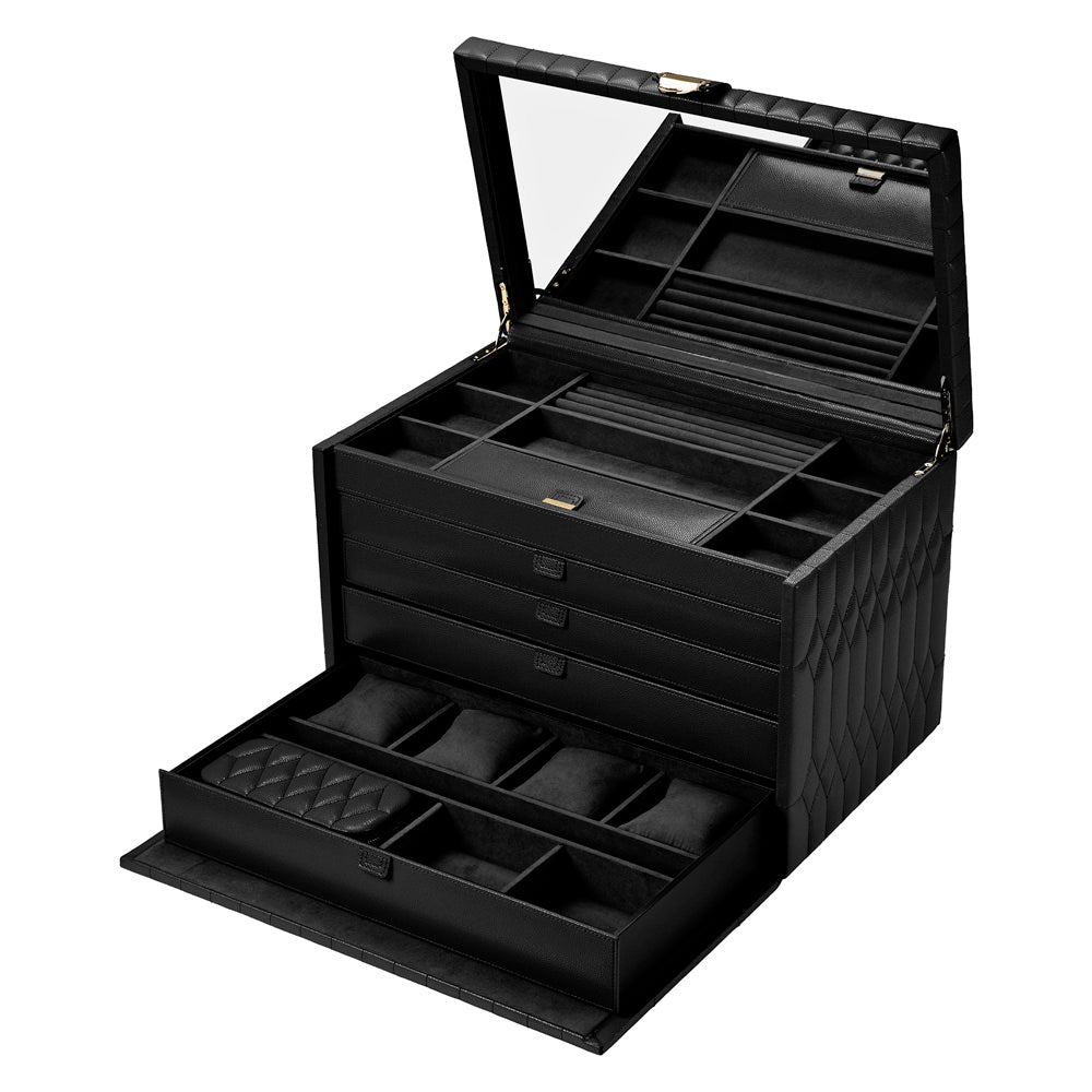 Wolf Lauren Extra Large Jewellery Box in black recycled vegan leather — view 12