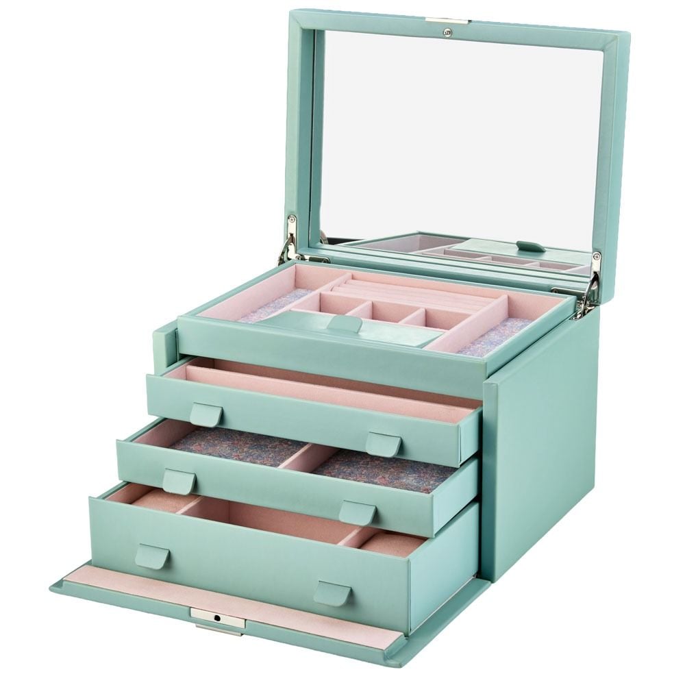 Wolf Liberty Large Jewellery Box Sage 381051