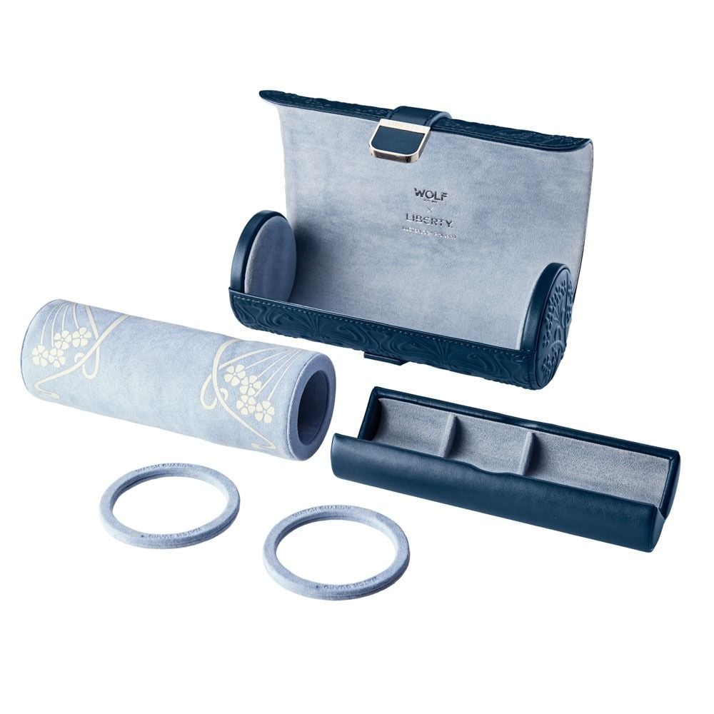 Wolf Liberty Triple Watch Roll Navy 381517