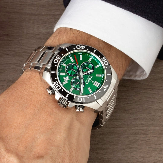 Festina Swiss Made Green Dial Stainless Steel Bracelet Men's Watch F20042/3