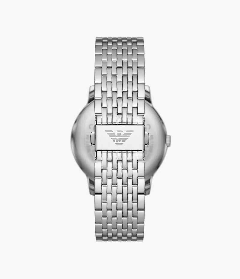 Emporio Armani Three-Hand Date White Dial Stainless Steel Watch AR11599
