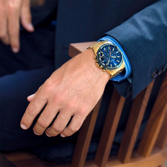 Festina Timeless Chronograph Blue Dial Stainless Steel 316L Strap Men's Watch
