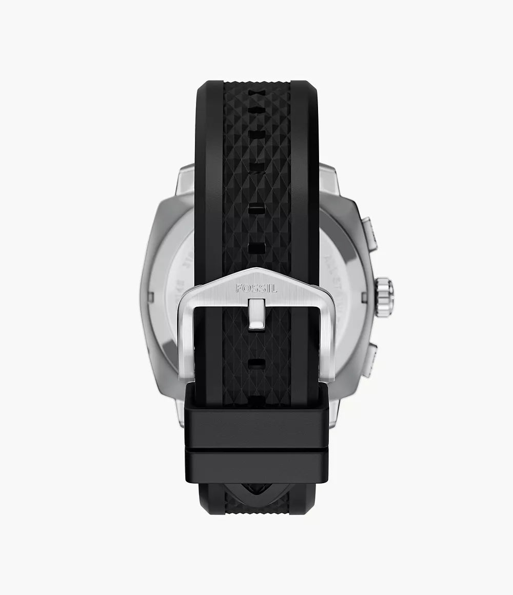 Fossil Machine Chronograph Black Silicone Watch FS6145SET