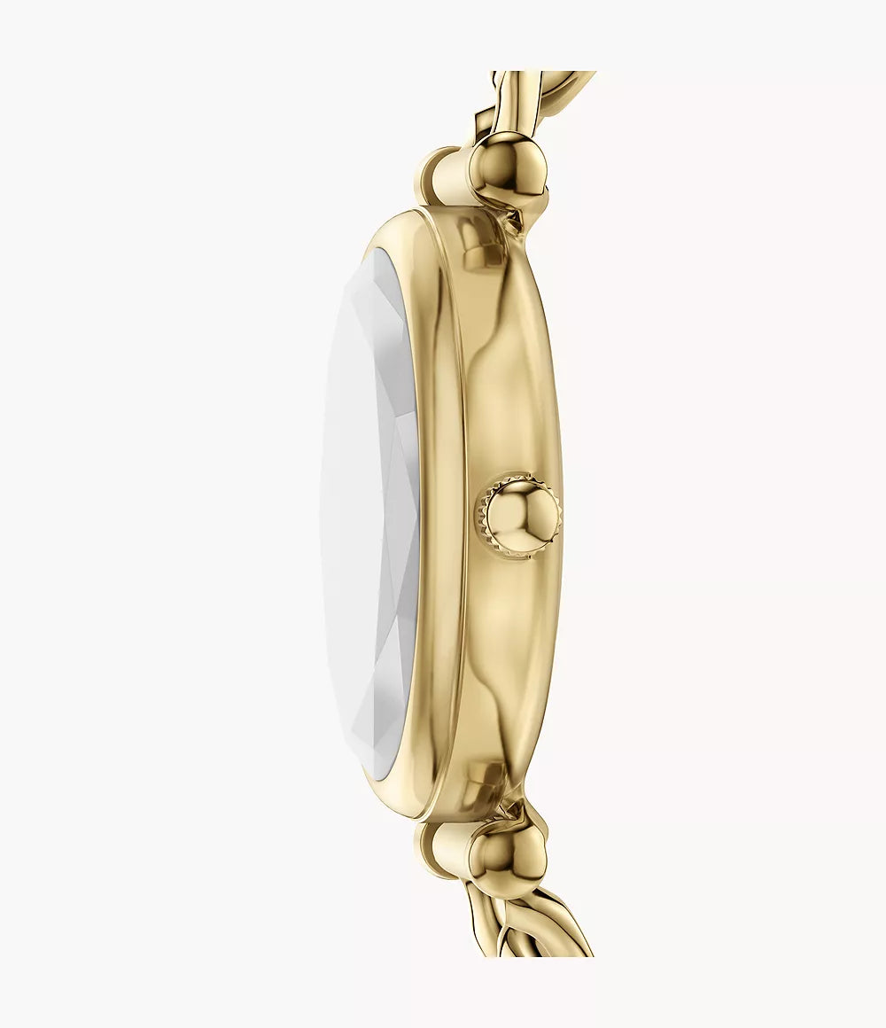 Fossil Carlie Three Hand Gold Stainless Steel Watch ES5441