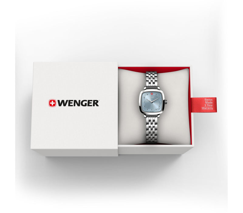 Wenger Vintage Classic 27mm Blue Dial Stainless Steel Watch 01.1911.104