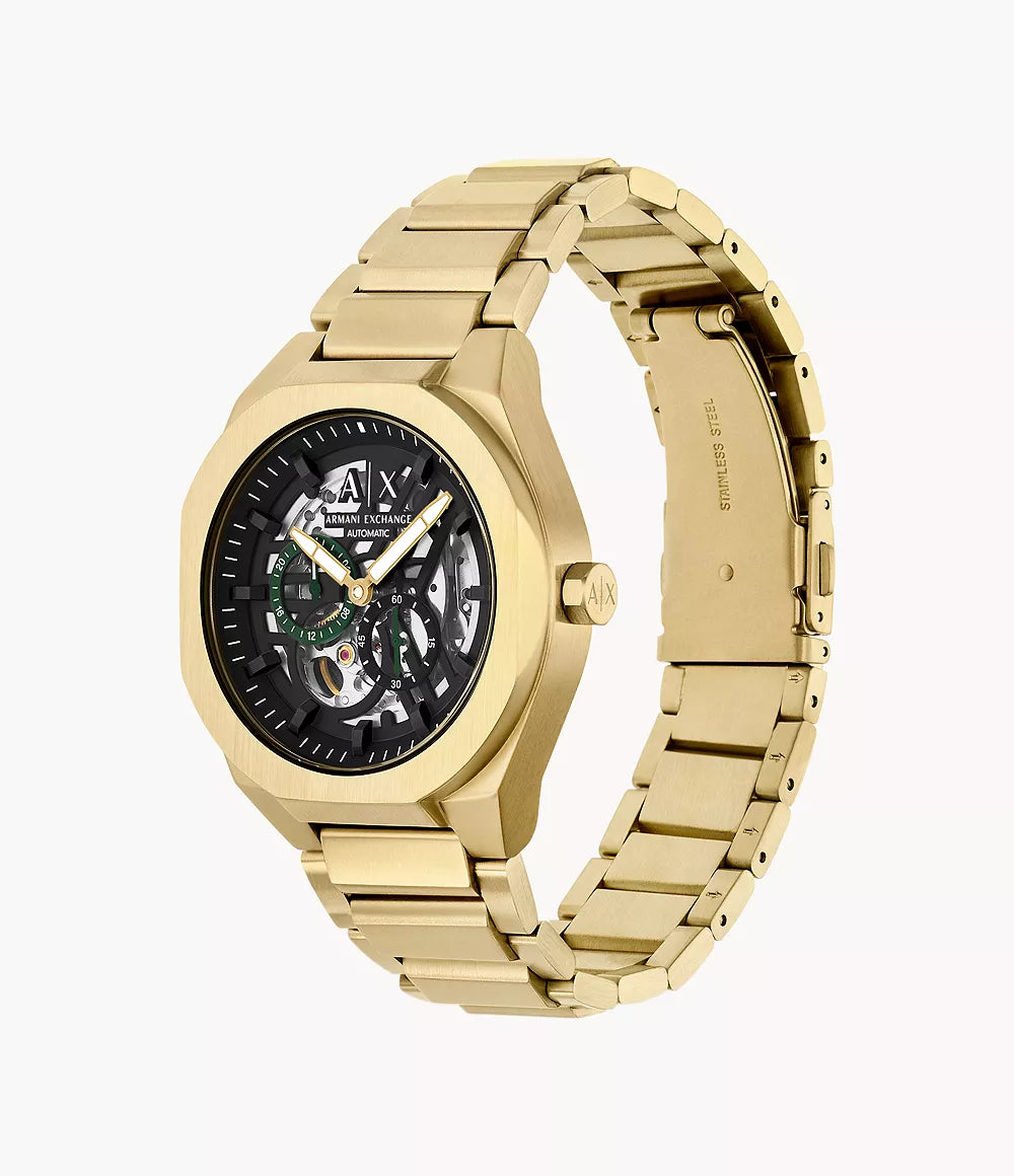 Armani Exchange Sync Automatic Gold Stainless Watch AX4194
