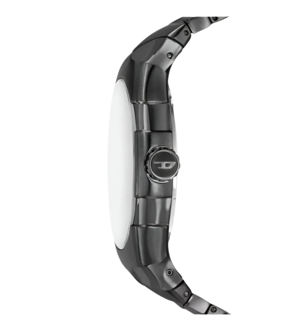 Diesel D-Sruptor Black Stainless Steel Silver Dial Watch DZ2213
