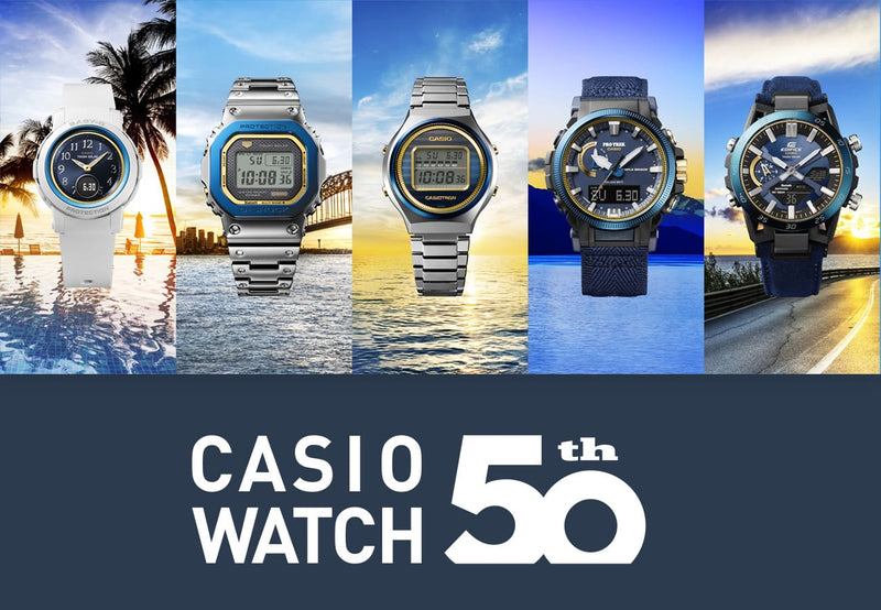 Casio 50th Anniversary Sky and Sea Stainless Steel Watch TRN50SS-2A