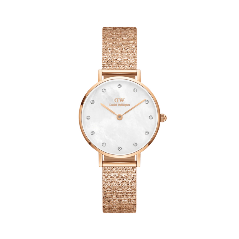 Daniel Wellington Petite Lumine Pressed White Dial Stainless Steel Watch DW00100590