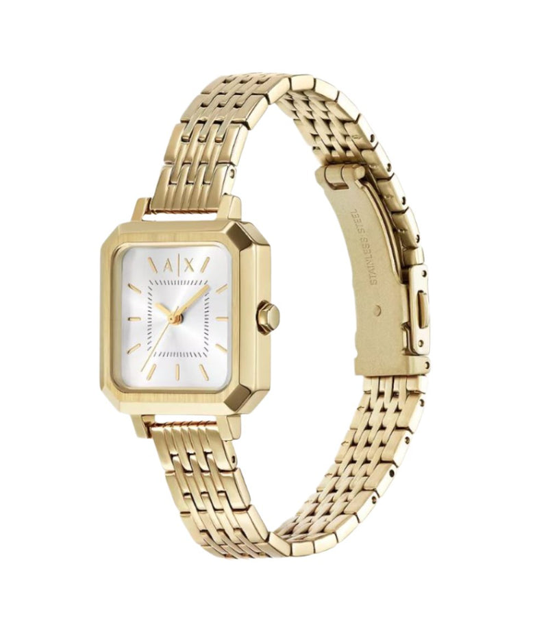 Armani Silver Dial Gold Tone Stainless Steel Watch AX5725