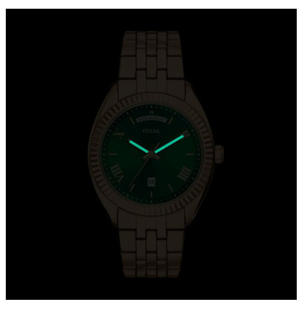 Fossil Campbell Three Hand Gold Stainless Steel Watch FS6142