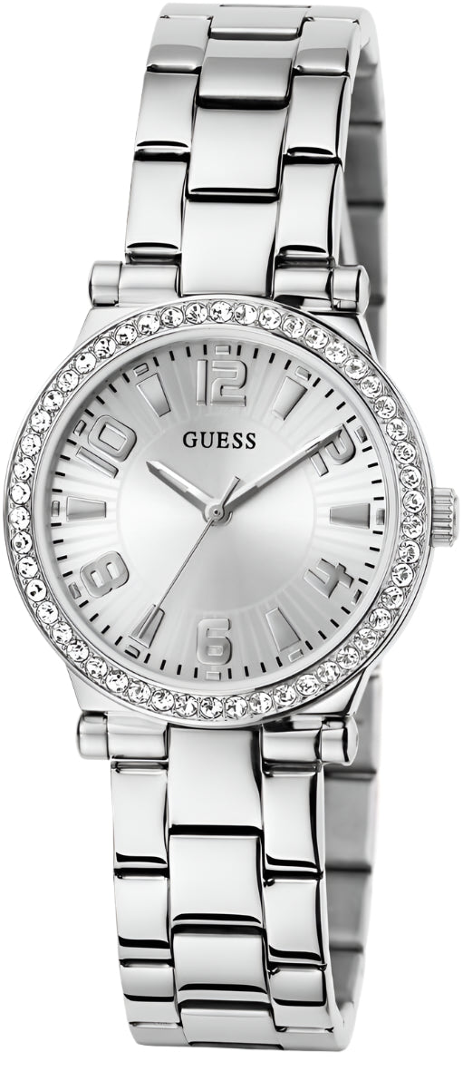 Guess Fawn Silver Dial Stainless Steel Watch GW0686L1