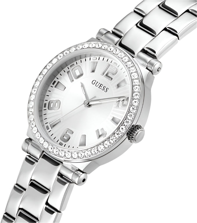 Guess Fawn Silver Dial Stainless Steel Watch GW0686L1
