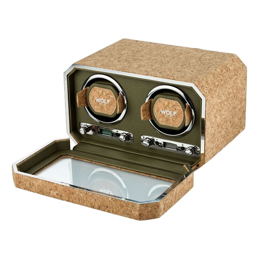 Wolf Cortica Double Watch Winder Khaki 668461