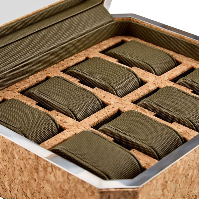 Wolf Cortica 8 Piece Watch Box Khaki 668561