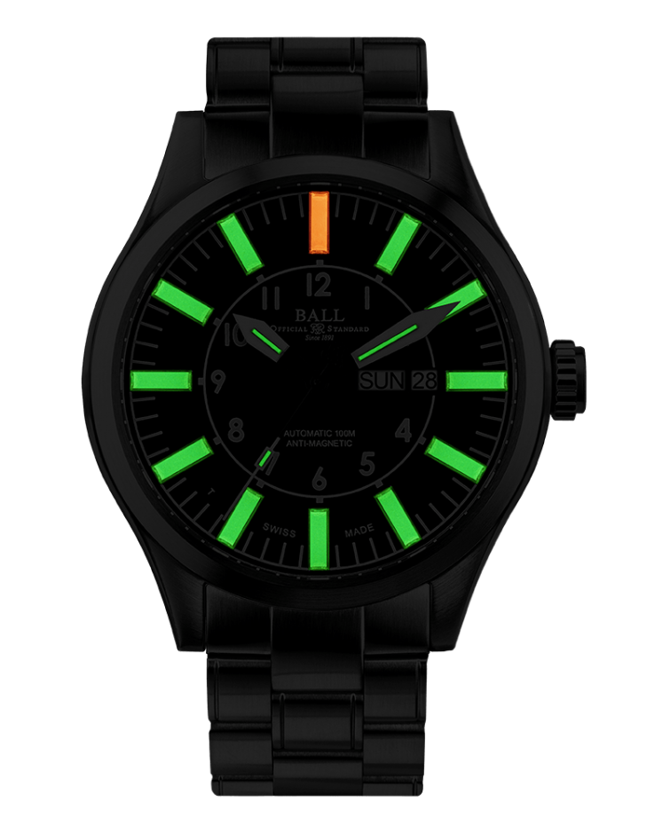 Ball Aviator Master Engineer II Stainless Steel Automatic Timepiece NM1080C S13 BK