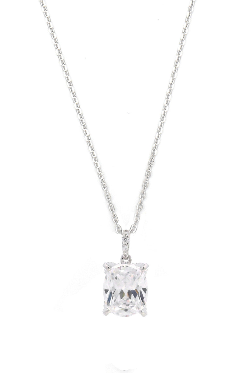 SYDNEY SOIRÉE  ELAINE CUSHION CUT PENDANT SILVER