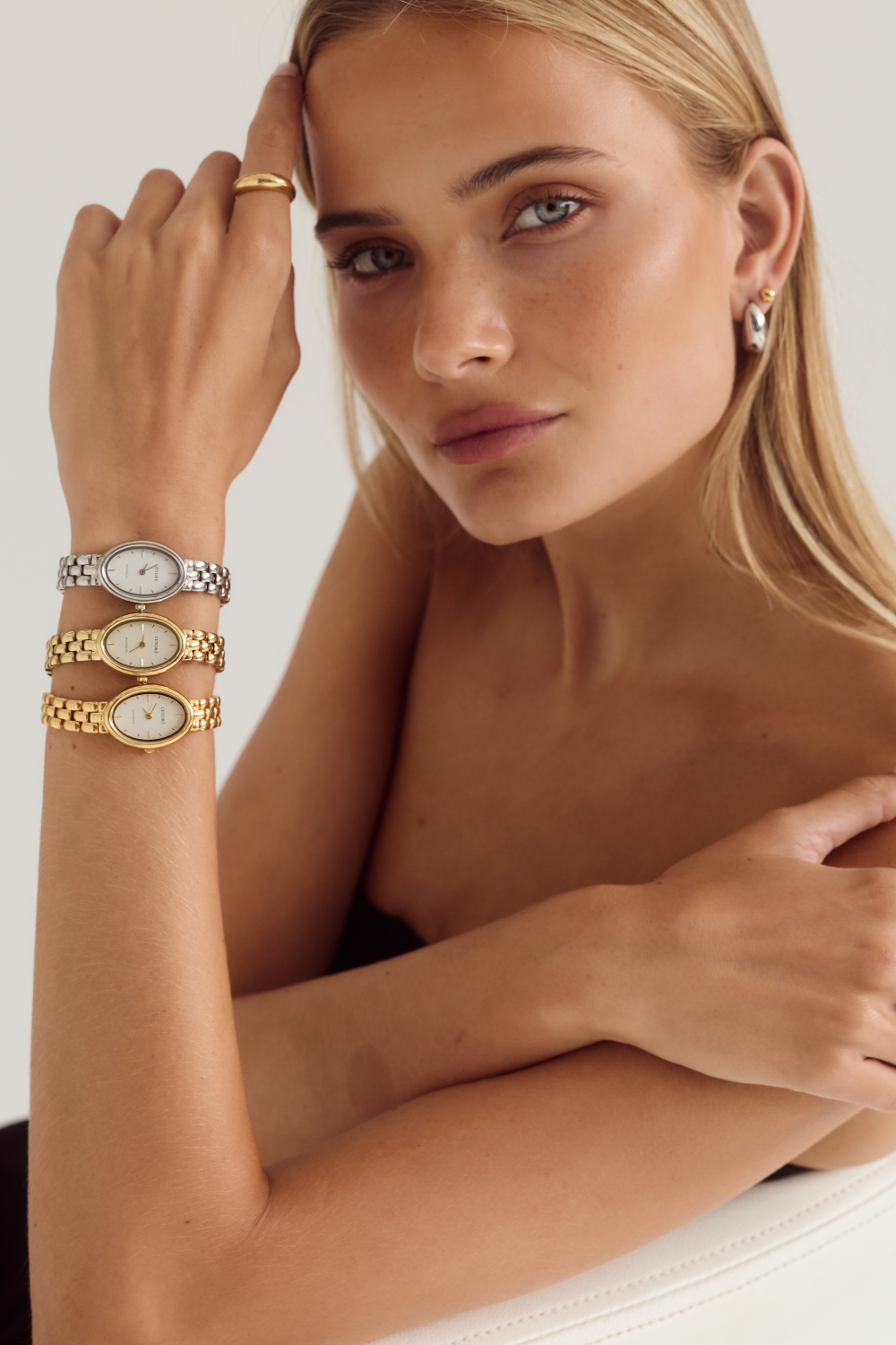 Cendré Phoebe Gold Dial 18K Gold Women's Watch — view 10