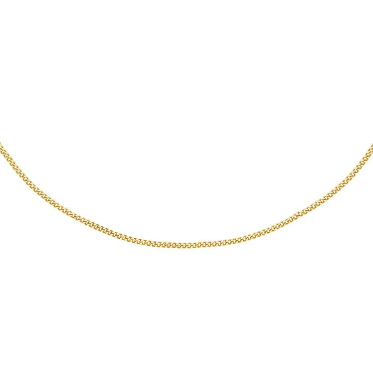 18K Yellow Gold Diamond Cut Curb Chain Stylish Unisex Jewelry