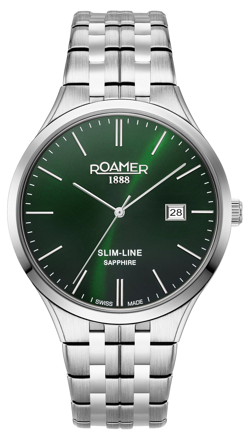 Roamer Slim-Line Classic Green 40mm Watch 512833 41 75 20