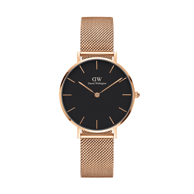 Daniel Wellington Petite 32mm Melrose RG Black Watch DW00100161 Watch Direct