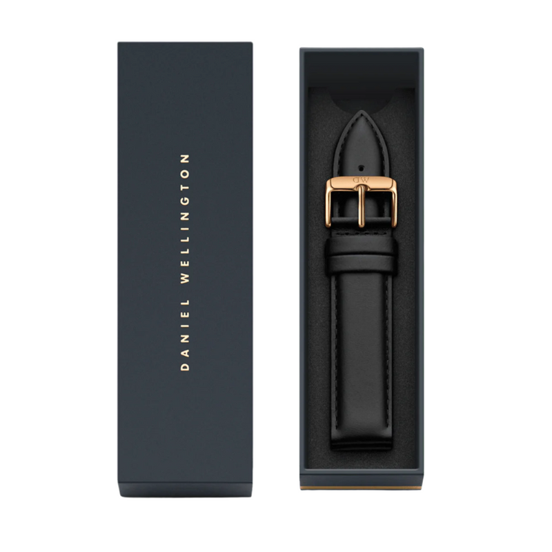 Daniel Wellington Classic Sheffield Black Leather 20mm Watch Band DW00200007