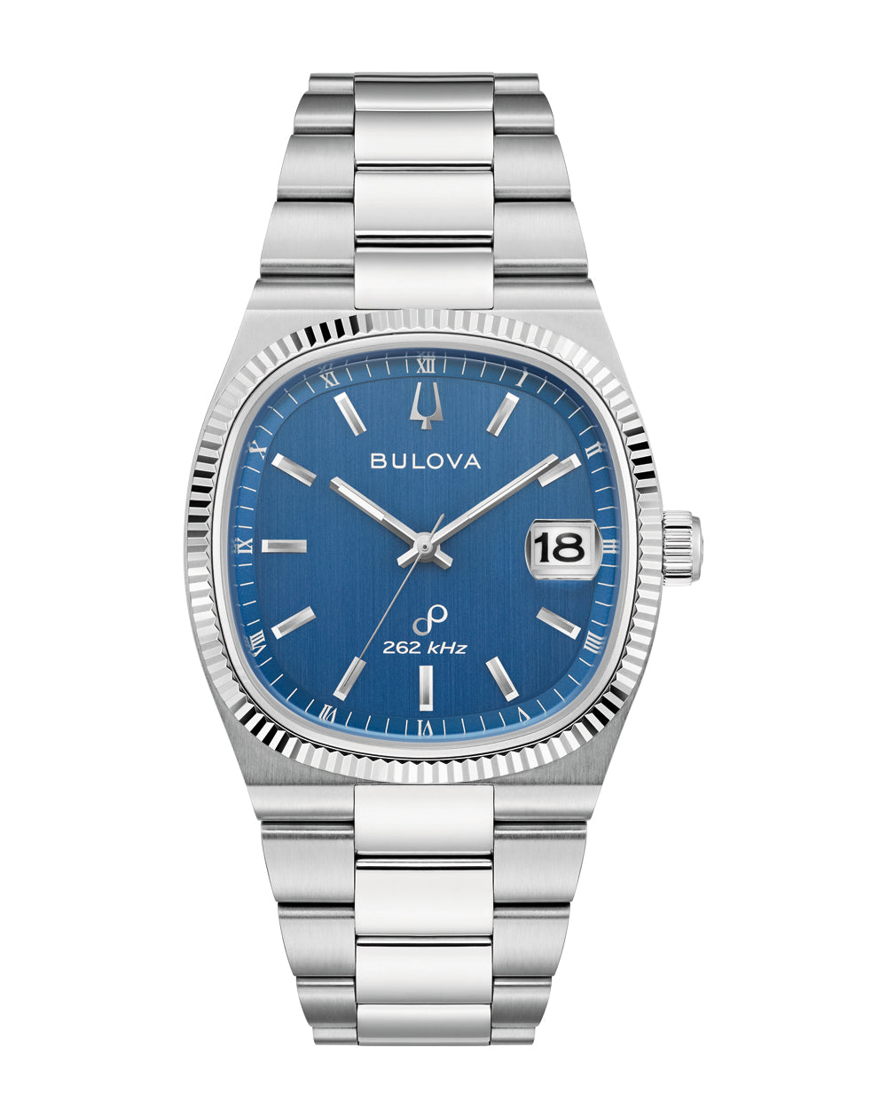Bulova Super Seville Blue Dial Stainless Steel Watch 96B440