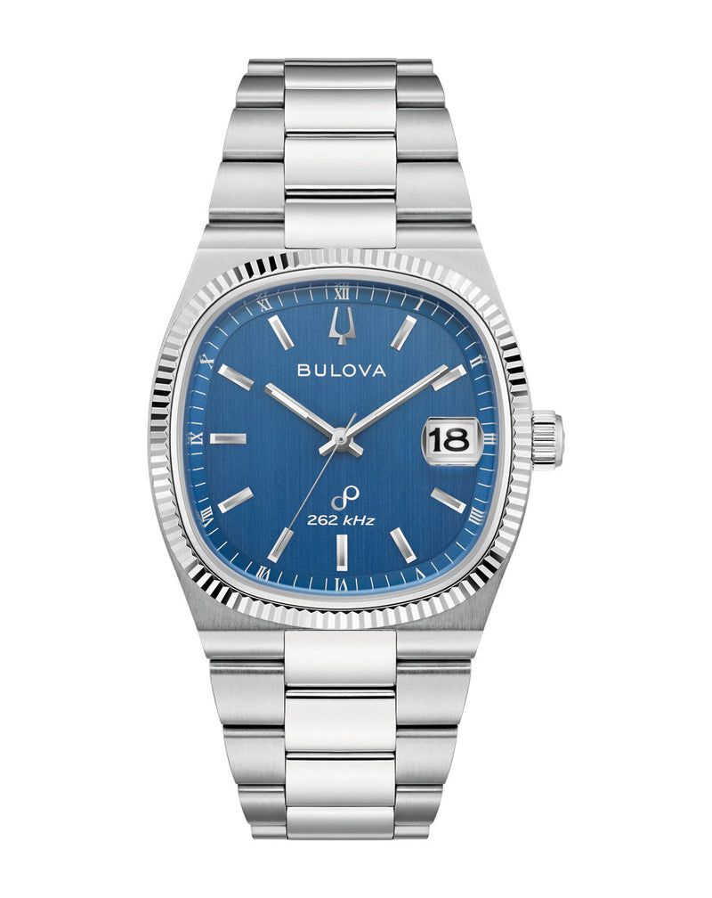 Bulova Super Seville Blue Dial Stainless Steel Watch 96B440