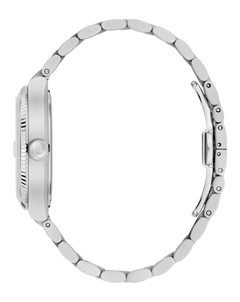 Bulova Super Seville Silver Dial Stainless Steel Watch 96B444