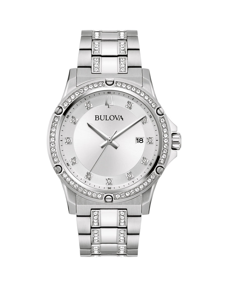 Bulova Marine Star Automatic Silicone Mother of Pearl Dial Watch 96K114